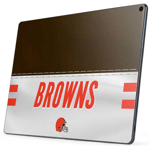 NFL Cleveland Browns White Striped Google Pixel Slate Skin